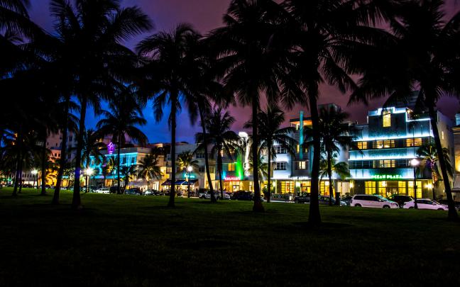 florida, Miami, Night Wallpapers HD \/ Desktop and Mobile Backgrounds