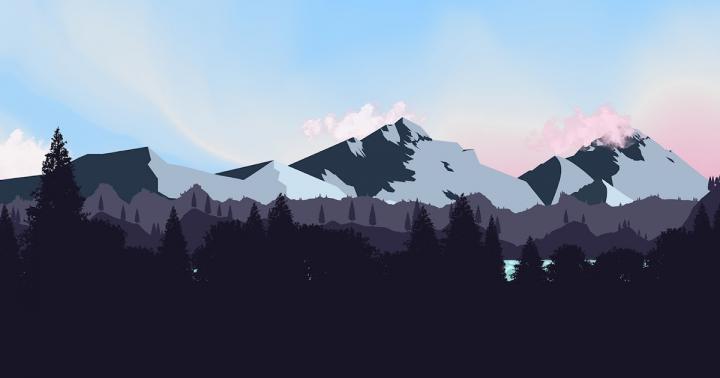 Desktop wallpaper - Minimalist landscape [2160x1920]