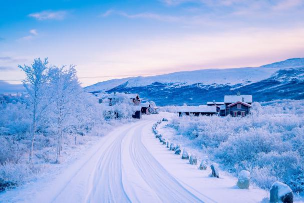 norway, Winter, Roads, Houses, Sky, Snow, Nature Wallpapers HD 