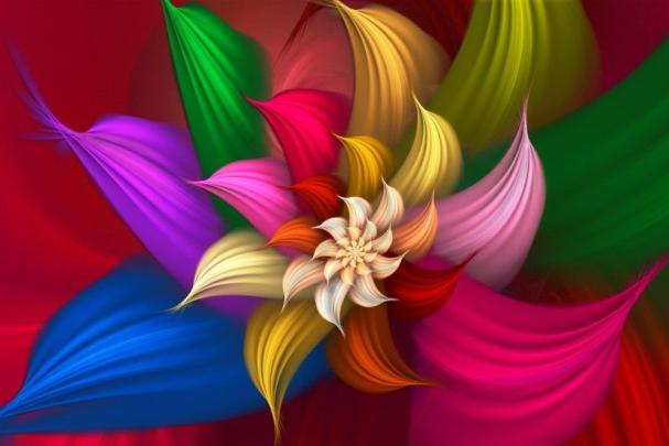 Rainbow Flower Wallpaper \u00b7\u2460 