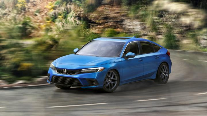 Honda Civic Hatchback 2022. Desktop wallpaper. 1920x1080