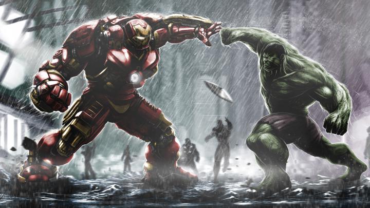 Hulk vs Hulkbuster Wallpaper -