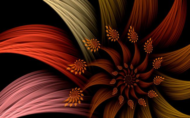 red flowers fractals cgi 1680x1050 wallpaper \u2013 Abstract 3D and CG HD 