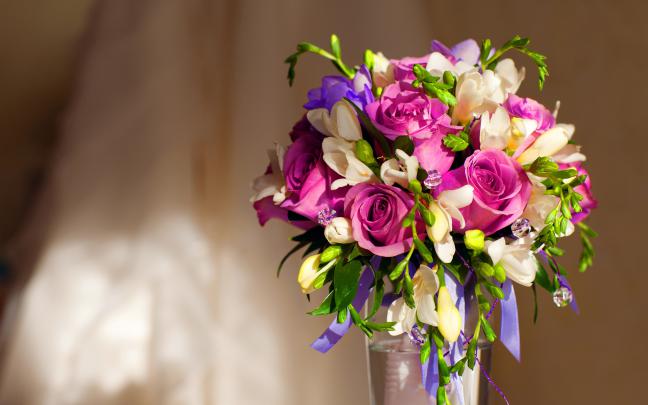 violet roses bouquet - HD Desktop Wallpapers