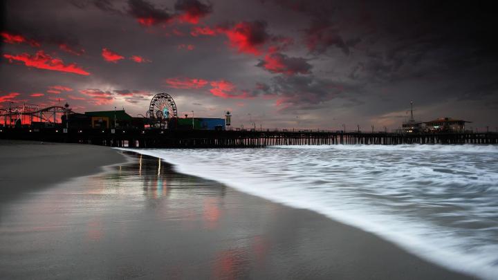 Santa Monica Pier HD desktop wallpaper : Widescreen : High Definition 