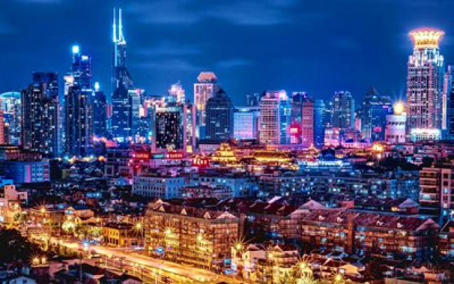 Scarica sfondi Shanghai, 4k, paesaggi notturni, metropoli, moderno 