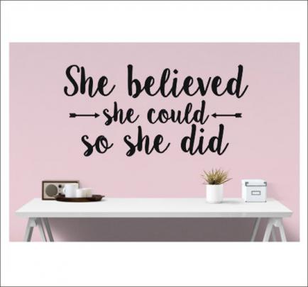 She Believed She Could Wall Decal So She Did Vinyl Decal Vinyl