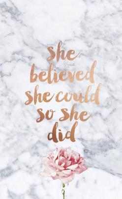 She Believed She Could So She Did Wallpaper - Aline Art