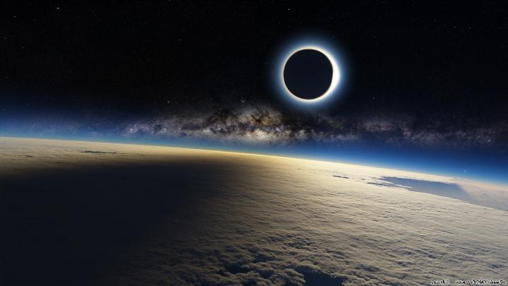 Solar Eclipse in Galaxies Wallpapers HD \/ Desktop and Mobile Backgrounds