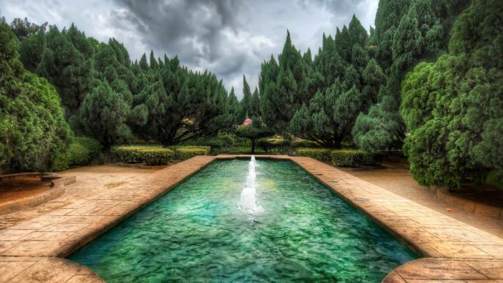 HDR, Nature, Swimming Pool, Trees Wallpapers HD \/ Desktop and Mobile 