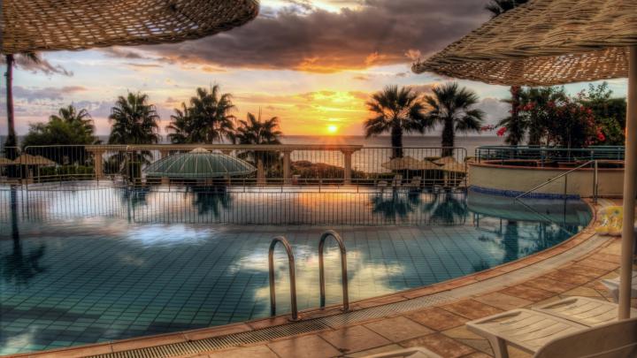 sunset, Swimming pool Wallpapers HD \/ Desktop and Mobile Backgrounds
