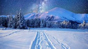 Snowy Mountain Desktop Wallpaper