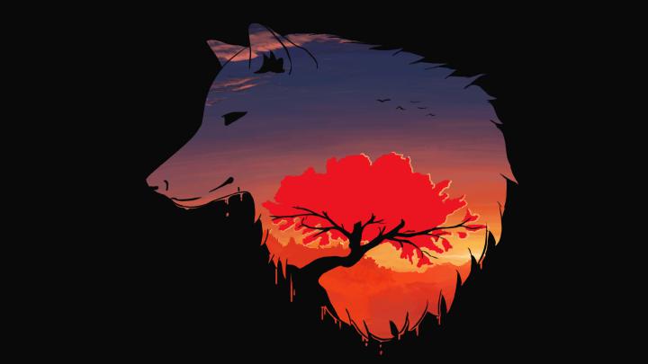 1920x1080, Minimalist Wolf Wallpaper By Eliassandevian - Wolf 
