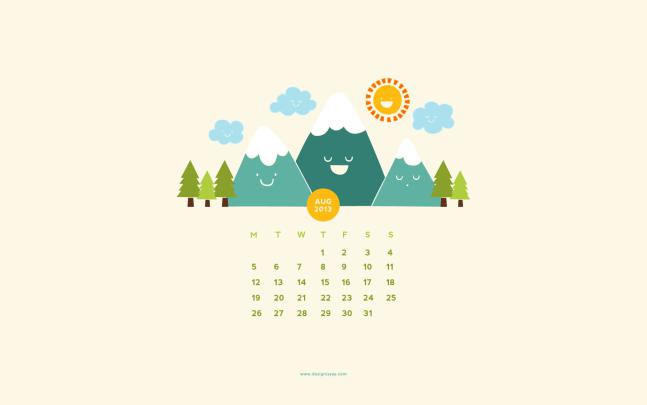 DESKTOP WALLPAPER CALENDAR AUGUST 2013 - Design Is Yay ! | Desktop 