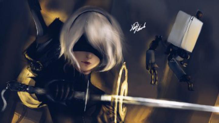 fantasy girl, 2B (Nier: Automata), video game art, Nier: Automata 