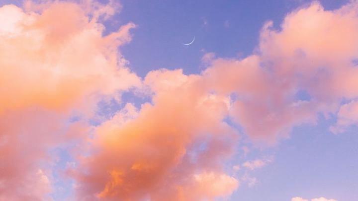 Download wallpaper 1920x1080 clouds, sky, porous, orange full hd, hdtv 