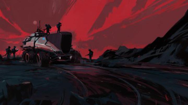 digital art, vehicle, Rover, red | 1920x1080 Wallpaper - wallhaven.cc