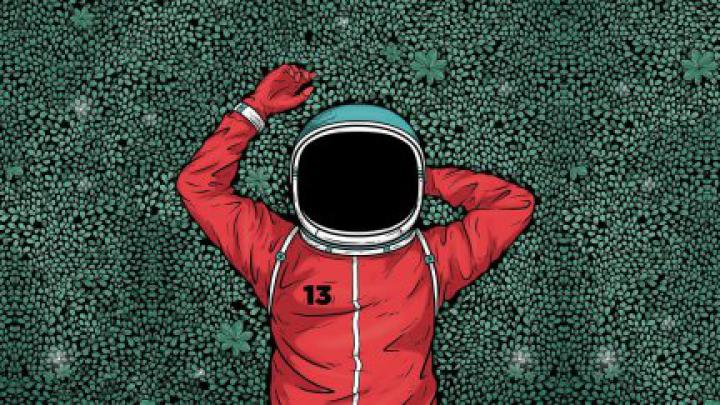 astronaut, artwork, grass, red | 1920x1080 Wallpaper - wallhaven.cc