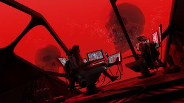 artwork, science fiction, skull, red | 1920x1080 Wallpaper - wallhaven.cc