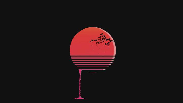 Minimalist Black And Red Desktop Wallpaper - leafonsand