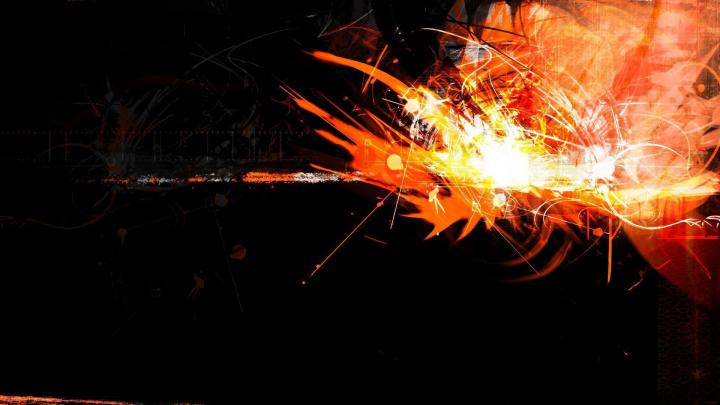 Black and Orange Desktop Wallpaper