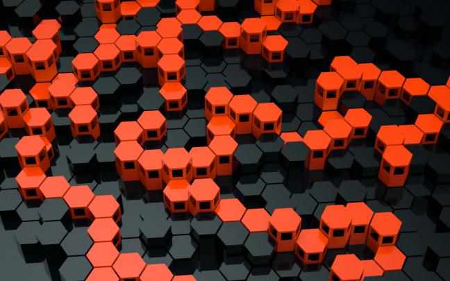 Black and Orange Desktop Wallpaper