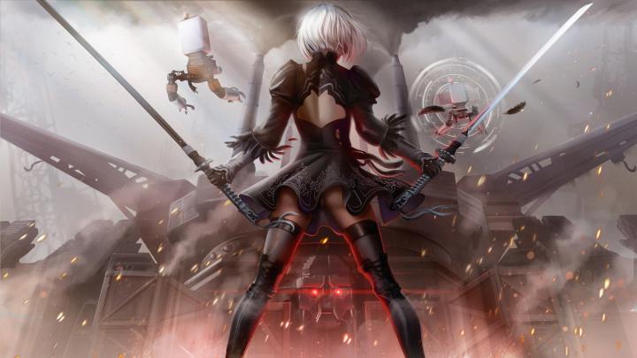 1920x1080 2B NieR Automata Art Laptop Full HD 1080P HD 4k Wallpapers 