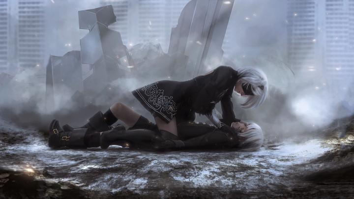 1920x1080 NieR Automata 2B And 9S Art Laptop Full HD 1080P HD 4k 