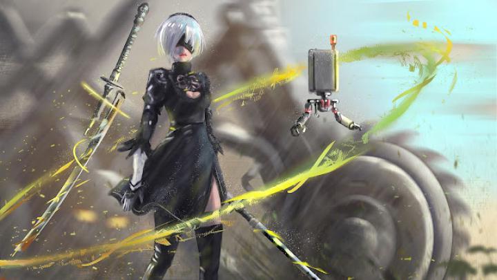 Nier Automata 2B Desktop Wallpaper
