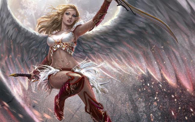 realistic, Wings, Blonde, Angel HD Wallpapers \/ Desktop and Mobile 