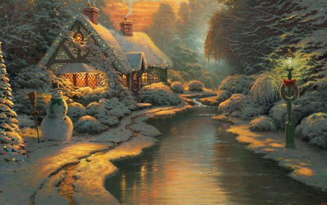 3d Snowy Cottage Animated Wallpaper Free Download 3D Snowy Cottage 