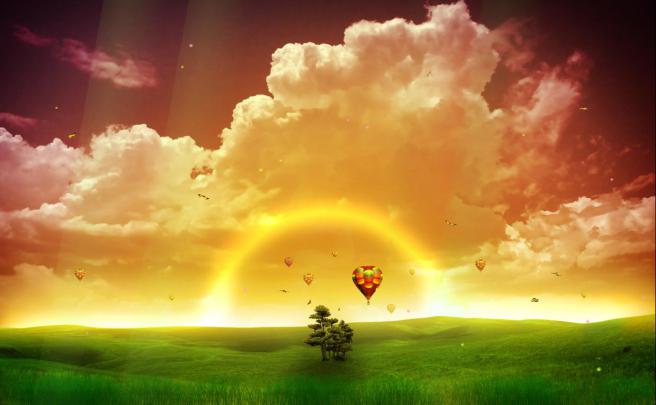 Download Sunshine Clouds Animated Wallpaper | DesktopAnimated.com
