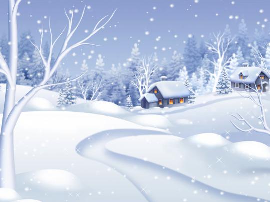 Morning Snowfall Animated Wallpaper for Windows - Snowfall Animated 