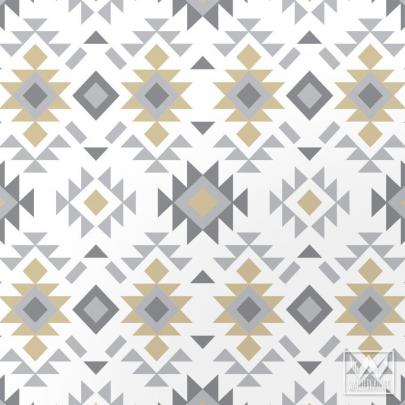 Aztec Raven + Lily Removable Wallpaper | Aztec wallpaper, Aztec print 