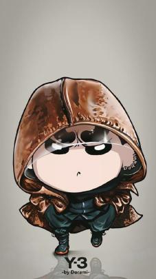 Iphone Shin Chan Wallpaper Black - Santinime