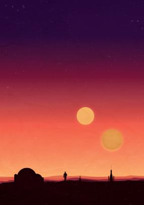 Painting over wallpaper: Star Wars Vaporwave Wallpaper