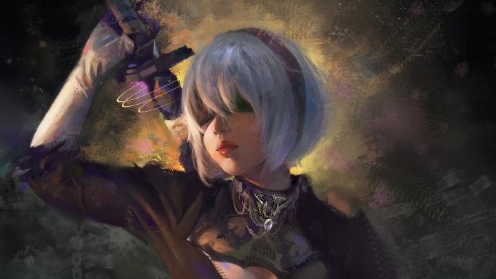 1920x1080 4k 2B Nier Automata Game Laptop Full HD 1080P HD 4k 