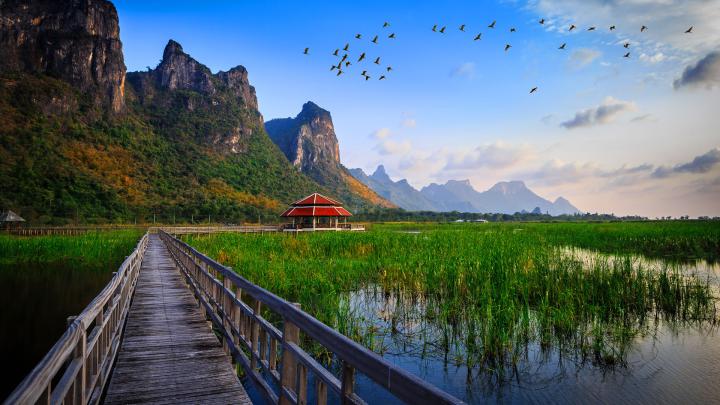 Lake bridge thailand wallpaper | 1920x1080 | #30687