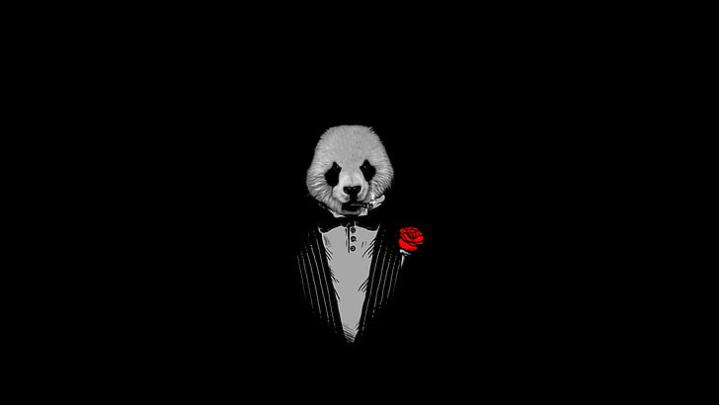 HD wallpaper: 1920x1080 px black Panda The Godfather Abstract 