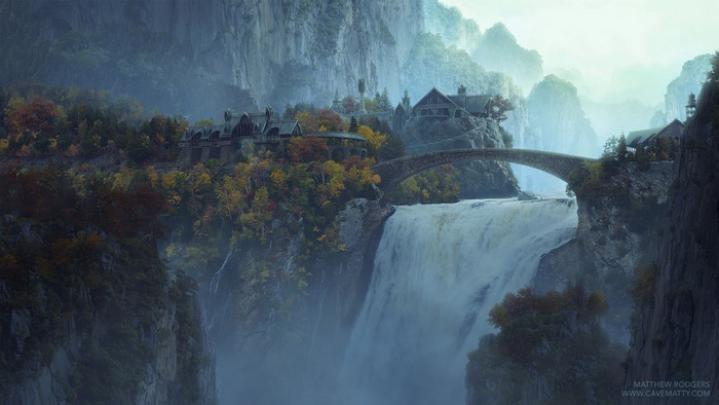 #4573944 #artwork, #fantasy art, #Rivendell, #J. R. R. Tolkien, #The 