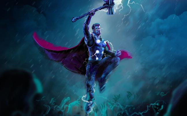 Download 1440x900 wallpaper thor, thunder storm, artwork, widescreen 16 