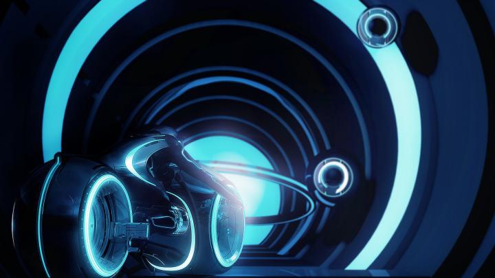 Wallpaper : movies, blue, circle, compact disc, vortex, Tron Legacy 