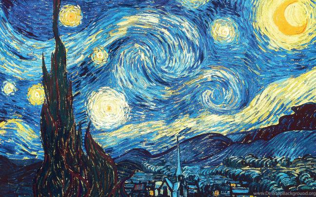 Van Gogh Starry Night Wallpapers Wallpapers Zone Desktop Background