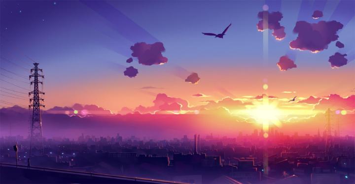 Purple Anime Sky Wallpapers - Top Free Purple Anime Sky Backgrounds 