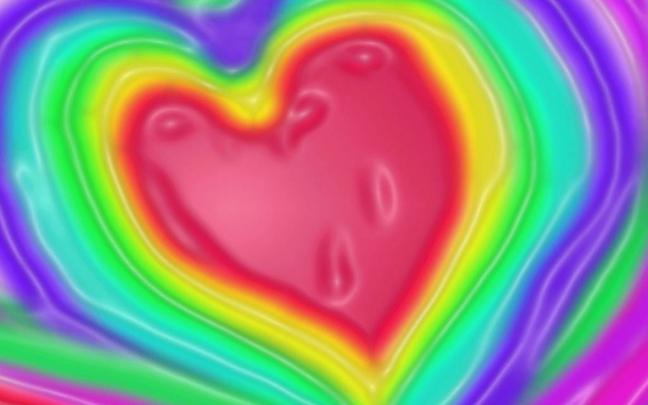 Rainbow Heart Wallpaper \u00b7\u2460 