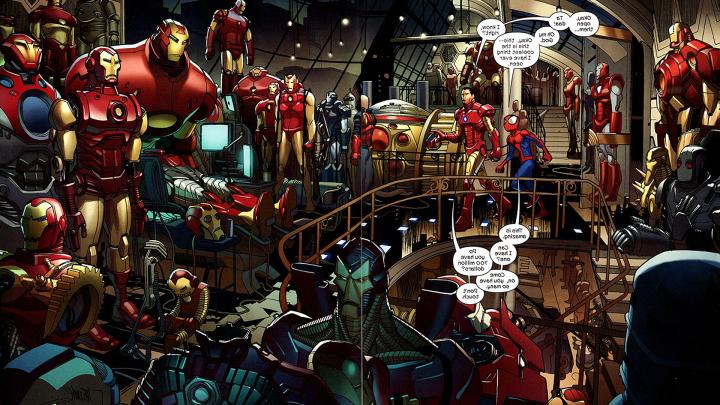 Wallpaper : 1920x1080 px, Bender, comics, Iron Man, Spider Man 