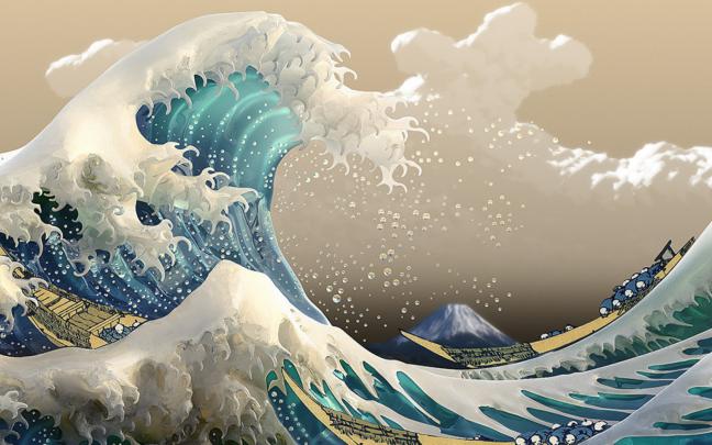 Free download ScreenHeaven The Great Wave off Kanagawa ocean waves 