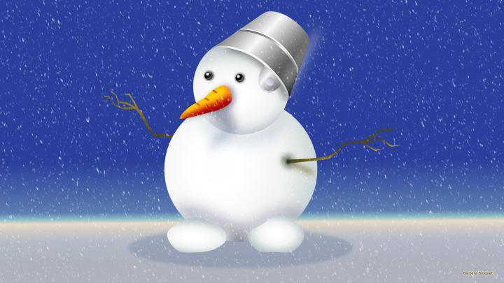 Winter Snowman Wallpaper -