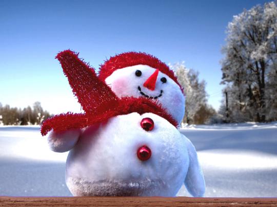 Desktop wallpaper snowman, winter, fun, holiday, hd image, picture 