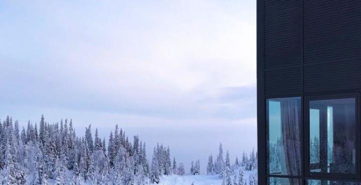 Desktop wallpaper winter, house edge, landscape, hd image, picture 